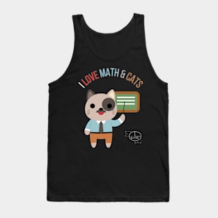 I Love Math And Cats Math Teacher Student Cat Tank Top